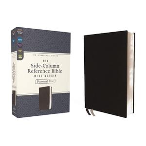 NIV, Side-Column Reference Bible (Deep Study at a Portable Size), Personal Size, Leathersoft, Black, Comfort Print