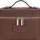 Makeup Case for Women, Leather Makeup Bag Cosmetic Case with Removable Divider, Large Capacity Waterproof Portable Travel Toiletry Make up Organizer Case