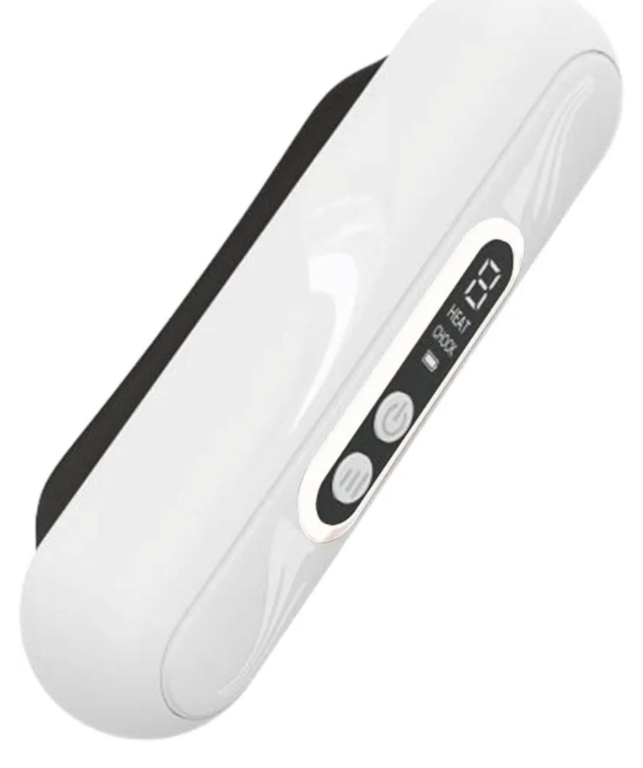 Heated Gua Sha Scraping Massage Tool by TheraStone mini; Skin Scraping Stone with Heat & Vibration, with Bian Stone,Soft-Tissue Massage, Improve Blood Circulation, Relieve Pain, Anti-Aging (White)