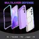 Casetego for Galaxy S25 Case,Compatible with MagSafe,[Military Grade Drop Test] Full Body Protection Slim Shockproof Rugged Marble Women Case for Samsung Galaxy S25 6.2 inch,Cobalt Violet