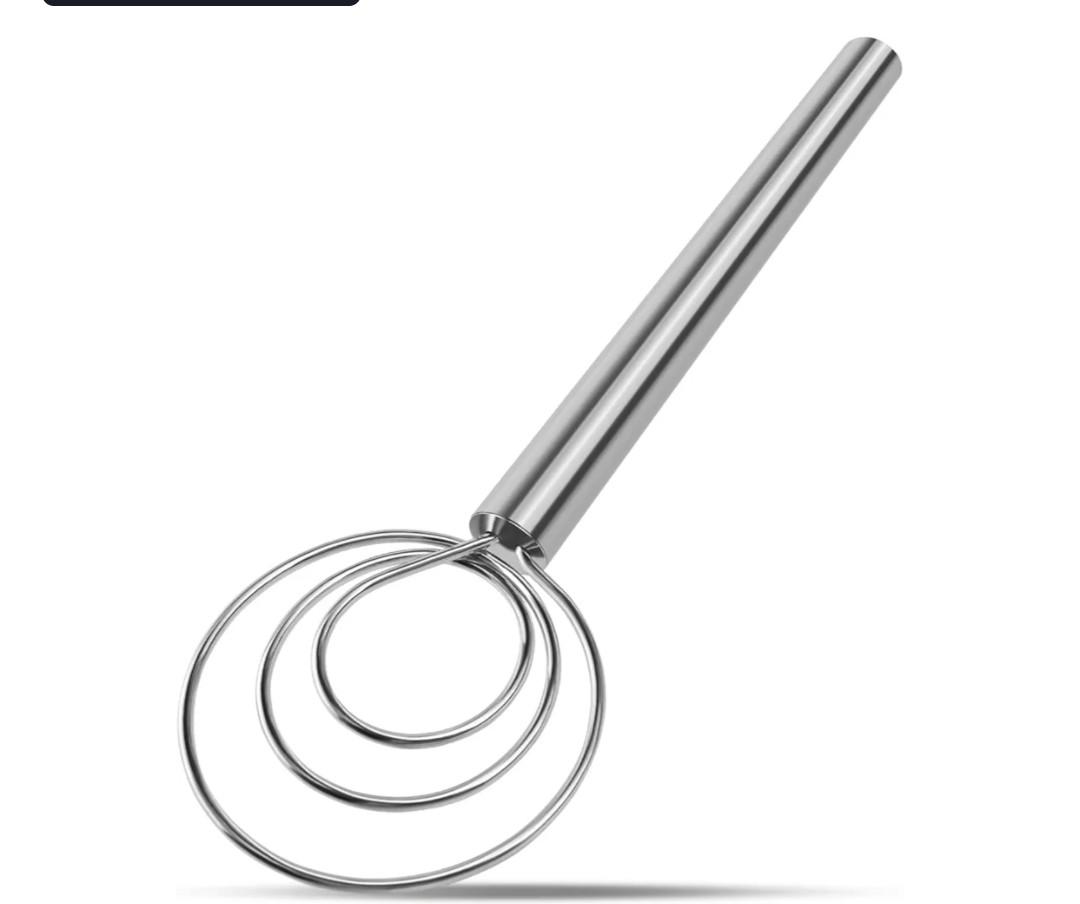 Agttete Danish Dough Whisk Stainless Steel Hook Dutch Bread Mixer Hand Tool for Sourdough Baking Making Blending Pastry Pizza 2 Pack