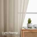 OWENIE Taupe Sheer Curtains 84 inches Long for Bedroom Living Room 2 Panels Set, Rod Pocket Solid Taupe Curtain, Soft Touch Elegant Voile Curtains & Drapes for Nursery, 42"x84", 2 Pcs