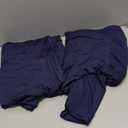 2 Packs Navy Blue Table Clothes for 6 Foot Rectangle Tables, One-Piece Wrinkle Resistant Stretch Spandex Table Covers with Table Skirt for Event Banquet Wedding Birthday Party