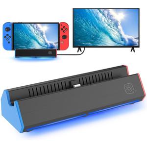 iPLYGAM Switch Dock for Nintendo Switch1/OLED, Portable Switch Docking Station with 4K HDMI/USB Port/Type Port, Replacement for Nintendo Dock Charging Stand (NO Cable Included)