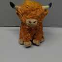 Highland Cow Stuffed Animal Toy, Cute Realistic Highland Cow Plush Toy Fluffy Farm Highland Cow Plushies Decor Gifts for Girls Boys Adults (Brown Highland Cows)