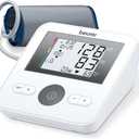 Beurer BM27 Upper Arm Blood Pressure Monitor for Home Use with Automatic Adjustable Cuff, 120 Memory Sets, Irregular Heart Rate Detection, Risk Indicator, and Storage Bag