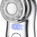 Mini Electric Shaver, Portable Powerful Storm Razor for Men Women, USB C Rechargeable, Battery Power Display, Lightweight Razor for Travel Office Business Trip Grey