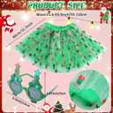 Mepase 6 Set Christmas Tutu Costume Tutu Tulle Skirts Sunglasses for Women Adults Christmas Winter Cosplay Party Favors