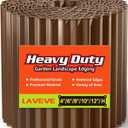 LAVEVE Corrugated Metal Garden Edging 6" x 100ft, Landscape Edging Border for Lawn, Flower Bed, Garden Fence, Paver Edging (Coffee)