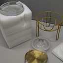 1 Pack 1 Gallon Glass Drink Dispensers For Parties.Beverage Dispenser,Glass Drink Dispenser With Stand
