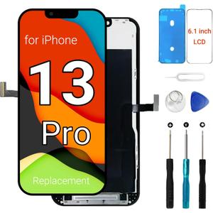 For iPhone 13 Pro Screen Replacement 6.1LCD in-Cell COF Display with 120Hz Promotion, Touch Digitizer Assembly with Repair Tool Kits,Screen Protector (for Model A2483, A2636, A2639, A2640, A2638)