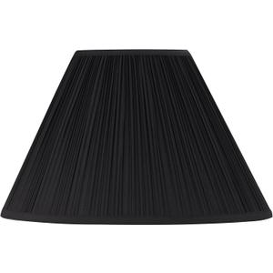 Aspen Creative 33142, Mushroom Pleated Traditional Spider Lamp Shade, Black, 7" Top x 17" Bottom x 11-1/2" Slant
