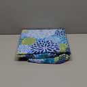 Indoor/Outdoor Inflatable Ottoman D31 x H14 inch, All Weather Ottoman Pouf, Portable Footstool Round Foot Rest Ottomans for Patio, Garden, Porch, Home, Dahlia Blue