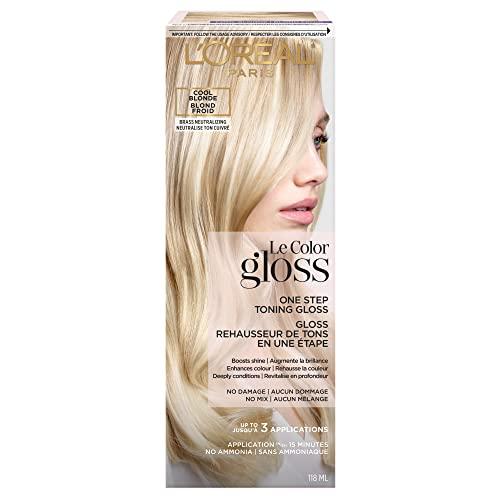 L’Oreal Paris Le Color One Step Hair Toning Gloss, Cool Blonde, 4 Ounce