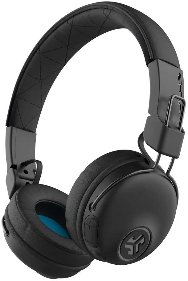 JLab, Studio, Wireless On-Ear Headphones, Bluetooth, Foldable, Built-in Mic, Black