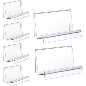 Qunclay Clear Acrylic Purse Display Stand Wallet Stand Glasses Holder and Card Holder Clutches Organizer for Bag Phone Cards Cosmetic Store Business, 5.5 x 3.3 x 3 Inches (5 Pcs)