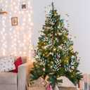 10 Pcs 16 Inch Pastel Christmas Tree Picks Spray Ornament Macaron Candy Christmas Tree Ball Picks Toppers for Xmas Home Wreath Vase Craft Holiday Party Filler Decorations