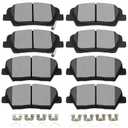 SCITOO D1916 D1815 Front & Rear Ceramic Brake Pads Sets w/Hardware Replacement For Hyundai For Santa Fe Sport 2017 2018,For Kia For Sorento 2016 2017 2018 2019 2020