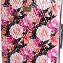 BEBE Women's Luggage Marie 29" Hardside Check in Spinner, Telescoping Handles, Black Floral Print, One Size