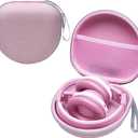 Kids Headphones Case Compatible with iClever BTH12 / HS19 / BTH26 / JoySpark-T5 / Candy Bila BH03 / EarFun/IMYB/MIDOLA MD-B01 / noot Products Foldable Kids Headphones, Pink (Case Only)