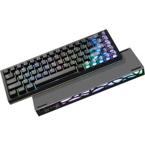 YUNZII AL65 Wireless Mechanical Keyboard, Full Aluminum CNC,Support QMK/VIA Software Gasket Structure,60% Hot Swappable with RGB Backlit BT/2.4G/USB-C for Mac/Windows(Black, Gateron Zero)