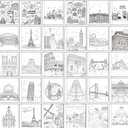 Stress Free Adult Coloring Book with Markers 36 Colors Alcohol Markers & Coloring Book for Adults to Relax and Relieve Anxiety, Included 30 Themes Designs