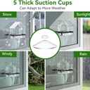 Clear Window Bird Feeder with 5 Extra Strong Suction Cups, DY-SKTY Sturdy and Durable Acrylic Birdfeeders for Viewing Wild Birds Outside, as a Bird Watching Gift, Outdoor Birdhouse Box, Garden Decor