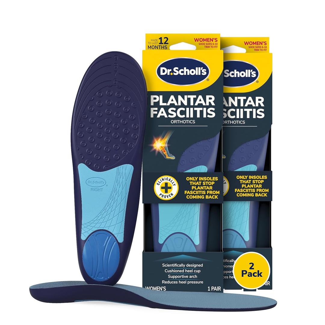 Dr. Scholls Plantar Fasciitis Relief Orthotic Insoles for Women - The Only Proven Insole to Stop Plantar Fasciitis from Coming Back, Immediately Relieves Pain, Heel Spurs, Arch Support Inserts
