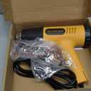 Heat Gun 1300W for Vinyl Wrap,Crafting,Shrink Tubing,Paint,Epoxy Resin,Candle Making,Adjustable Temperature,Overload Protection Hot Air Gun Kit Nozzles (Yellow, Two-Gear Button Temperature Control)