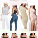 SIMIYA Black Women Bodysuit Tops Shaping Short for Under Dresses
