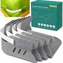 Bed Sheet Holders for Corners, Heavy Duty Fitted Sheet Holder with Lock Fastener Straps &Anti-Slip Pads Keep Sheets Firm&Tight, No More Loose Sheets, Easy Installation for Any Mattress Sizes(Set of 4) (Gray)