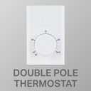 Stelpro Double-Pole Line Voltage Mechanical Wall Thermostat  22A (120277V), Durable Plastic Housing, Adjustable Dial, NonProgrammable, 5090F Range (SWT2F)  White