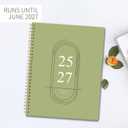 Monthly Planner 2025-2027 - 2 Year Monthly Planner Calendar 2025-2027, July 2025 - June 2027, 8.5" * 11", 24 Months Calendar Planner with Waterproof CoverSpiral Bound, for Office, School Home Planning - Green