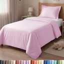 Duvet Cover Twin/Twin XL Size Set - Extra Soft Twin/Twin XL Duvet Cover 68" x 90" with 1 Pillow Sham - Hotel Luxury, Easy Care, Fade Free w/ Zipper Closures & Ties - Comfy & Breathable (Light Pink)