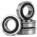 (4 Pack) GICOOL 3/4" Bore Sealed Flange 9Cr18 Steel Ball Bearing, with 19mm ID x 35mm OD x 13mm W for Wheelbarrow, Lawnmower, Hand Trolley, Cart, NHS Tire & Wheels