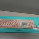 Logitech MK270 Wireless Keyboard and Mouse Combo for Windows, 2.4 GHz Wireless, Compact Mouse, 8 Multimedia and Shortcut Keys, 2-Year Battery Life, for PC, Laptop - Rose
