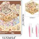 20 Sets DIY 3D Sticker Scene Collection Book for Kids Adults Cute Make Your Own Shop House Stickers for Gifts Stickers Therapy for Adult Relief Stress Pass The Time Play Park Hamburg Castle Library