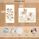 WSICSE 40 Pieces Flower Stencils for Painting, Reusable 40 Floral Designs Stencils for Drawing on Wall Decor Wood Rocks Canvas Fabric DIY Scrapbook Card Glass Pottery (36 & 4.76 Inch)