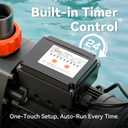 LEO In/Above Ground Pool Pump High Flow Powerful Self Priming Pool Pump,Orange Red