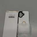 Folosu Compatible with iPhone 17 Case Wallet with Card Holder, 360Rotation Finger Ring Holder Kickstand, RFID Blocking Leather Protective Double Buttons Shockproof Cover 6.3 Inch White