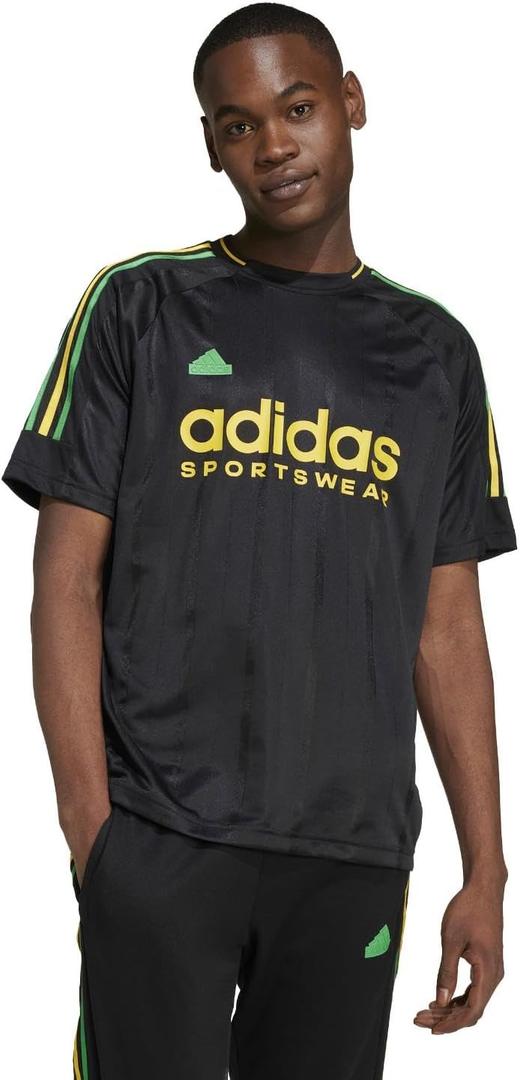adidas Men's House of Tiro Nations Pack T-Shirt (Black/Bold Gold/Vivid Green)