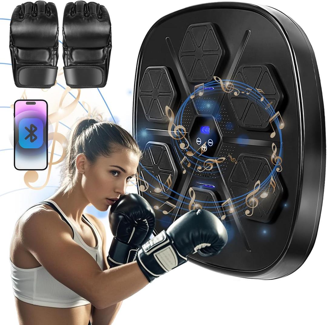 2025 Music Boxing Machine for Adults and Kids-Boxing Machine with 9 Speeds & Modes Training Machine with LED Electronic Wall Mounted for Home, Office, Gym