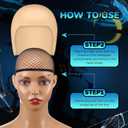 6 Pcs Bald Caps for Men Women Makeup Latex Bald Head Wig Caps Balds Cosplay Costume Accessories for Adults Halloween(Beige 1,Medium,Novel)