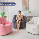 MAXYOYO Bean Bag Chair, Bean Bag Sofa with Filler, Cozy Living Room Chair for Adults and Kids, Stuffed Floor Sofa for Bedroom Dorm Reading, Beige, Standard
