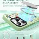 3 x GVIEWIN Magnetic for iPhone 16 Pro Max Case Compatible with Magsafe, [Screen & Camera Lens Protector] Fashion Pattern Translucent Shockproof Phone Cover for 16 Pro Max 6.9" (Carnival/Green)