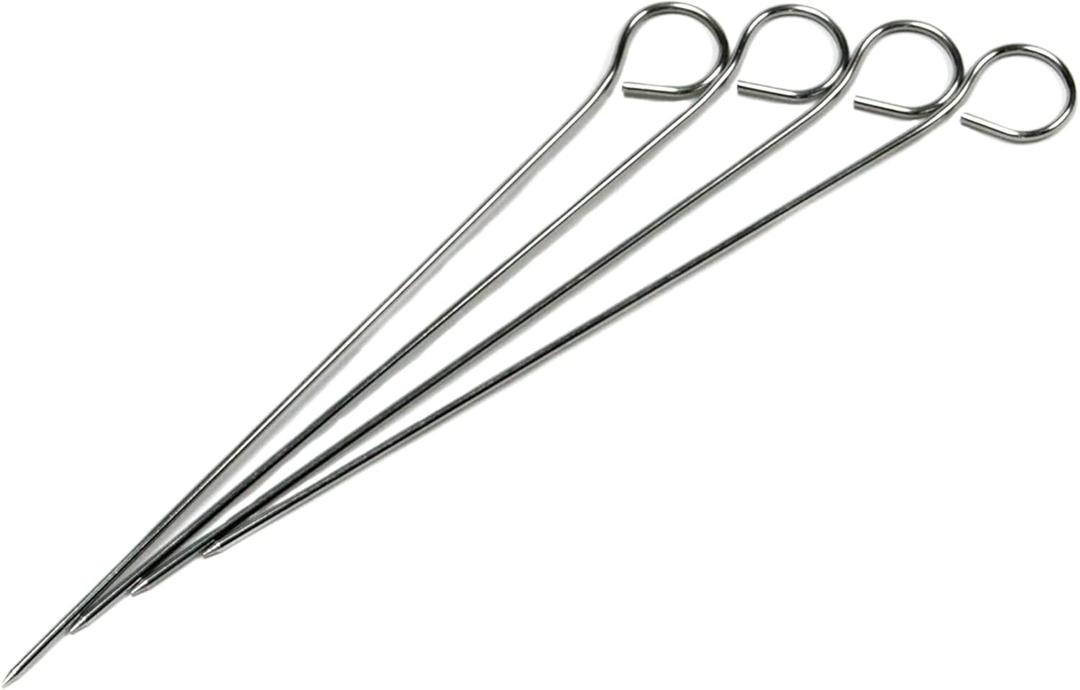 Chef Craft Premium BBQ Skewers, 9 inch 4 piece set, Stainless Steel