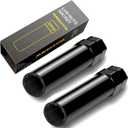 MIKKUPPA 2pcs 7 Point Spline Lug Nuts Socket Key - for 20mm Inner Diameter Wheel Lock Tuner - Compatible with 21mm (13/16) and 22mm (7/8) Replacement Hex Socket Key (Black)