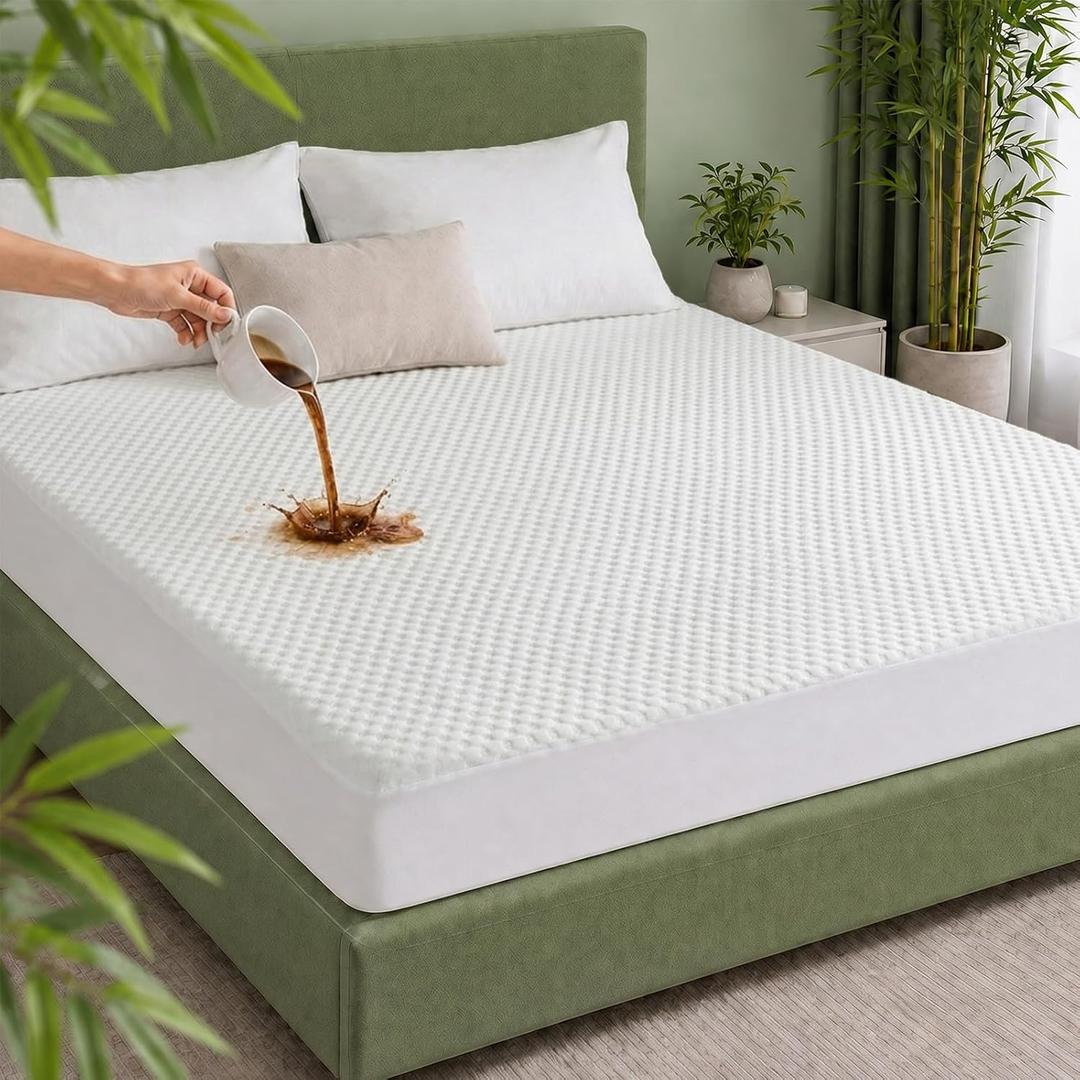 Full Waterproof Mattress Protector, Soft Cooling Mattress Cover