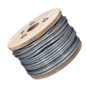 Houseables 1/4 Cable, Wire Rope, 1/4" OD, 0.149" ID, 7x7 Braided, Coated Cable, Vinyl Coated Wire Rope, Clothes line, Clothesline, Aircraft, Tension, Galvanized Metal, Steel, Plastic Covered, 250 Feet (Silver)