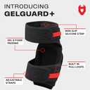 NoCry Professional Gel Knee Pads for Work Heavy Duty Anti-Slip Cap, Extra Dual-Layer Foam and Cushion, Reinforced Adjustable Non-Slip Straps, Built-in Hangand Pull Loops, Fits Men Women, Black